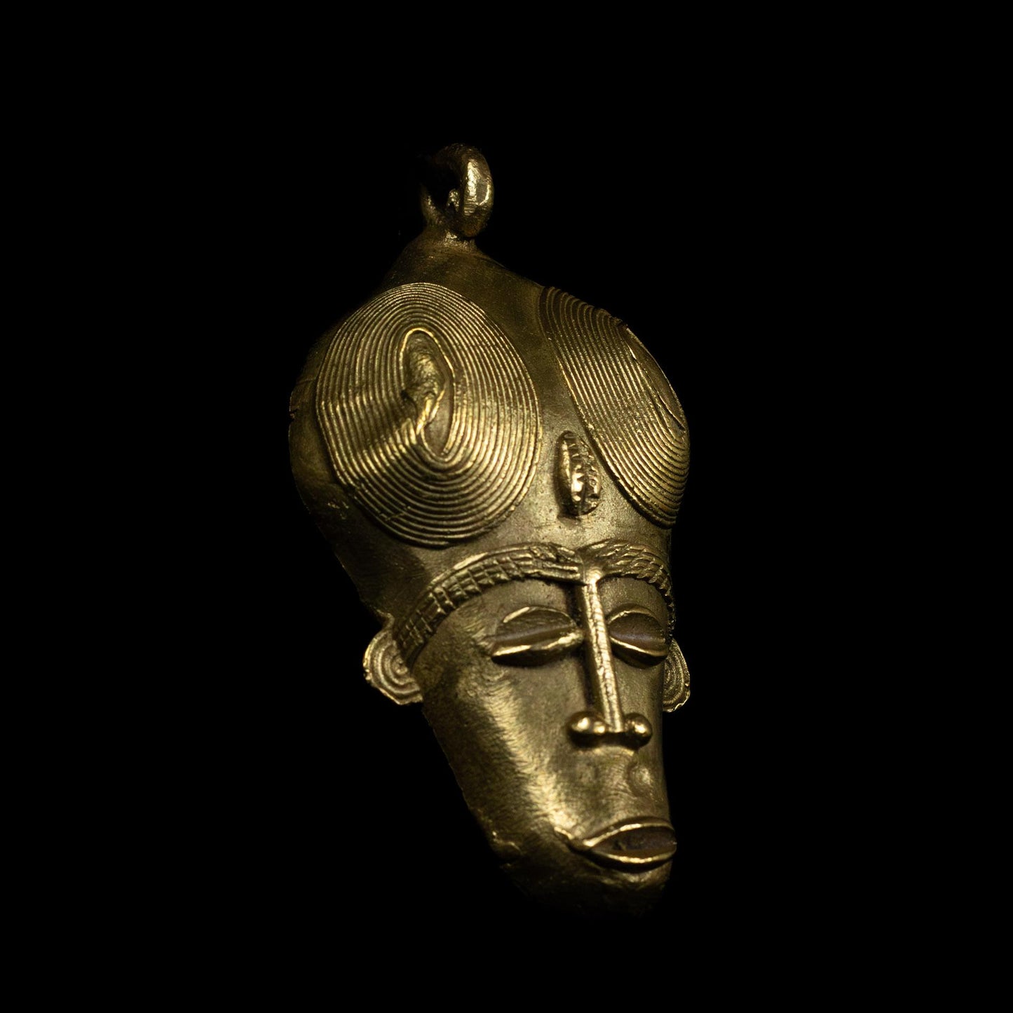 Mask Bronze Pendant