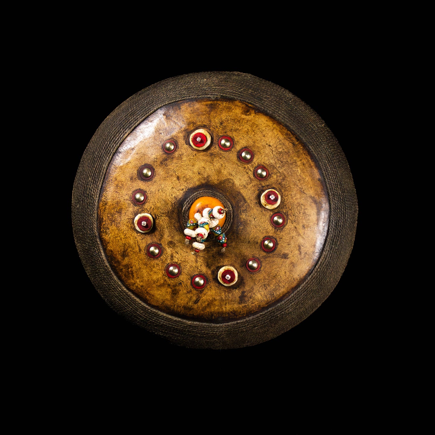 Wooden and Leather Ceremonial Shield from Cameroon WEIGHT REQD