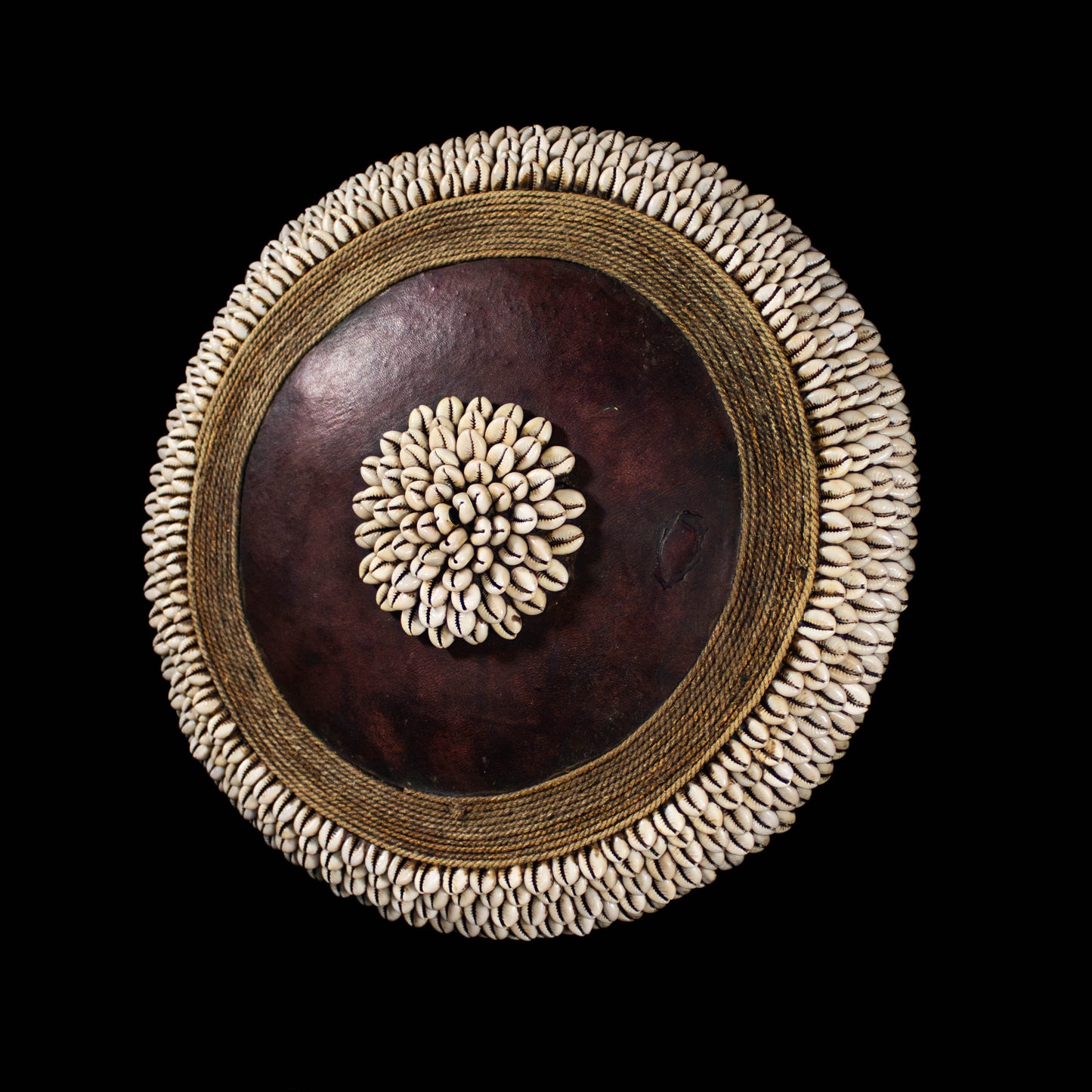 Leather and Wooden Ceremonial Shield from Cameroon