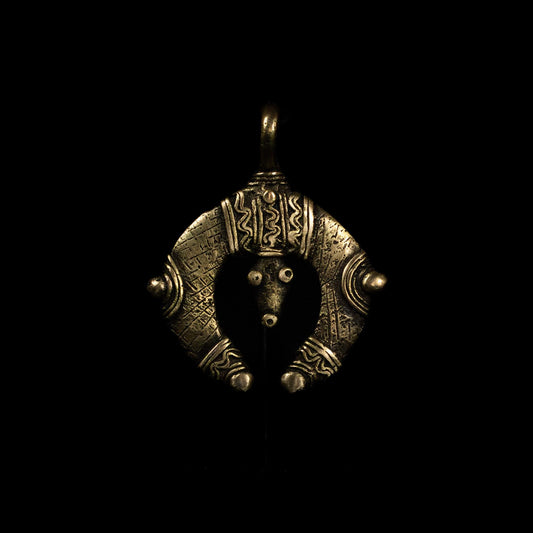 Mask Bronze Pendant