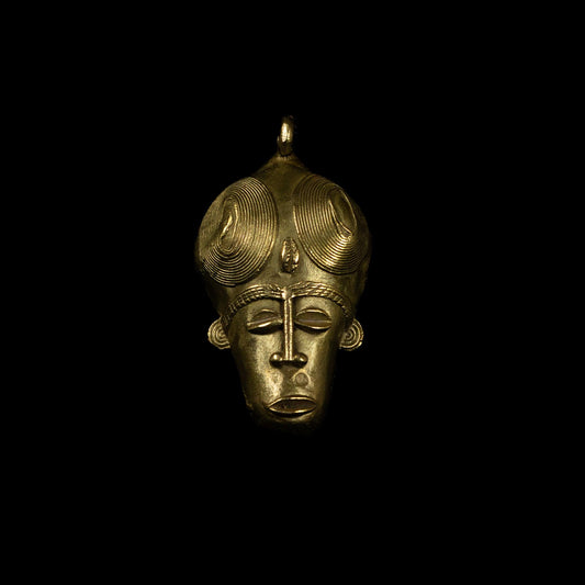 Mask Bronze Pendant