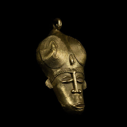 Mask Bronze Pendant