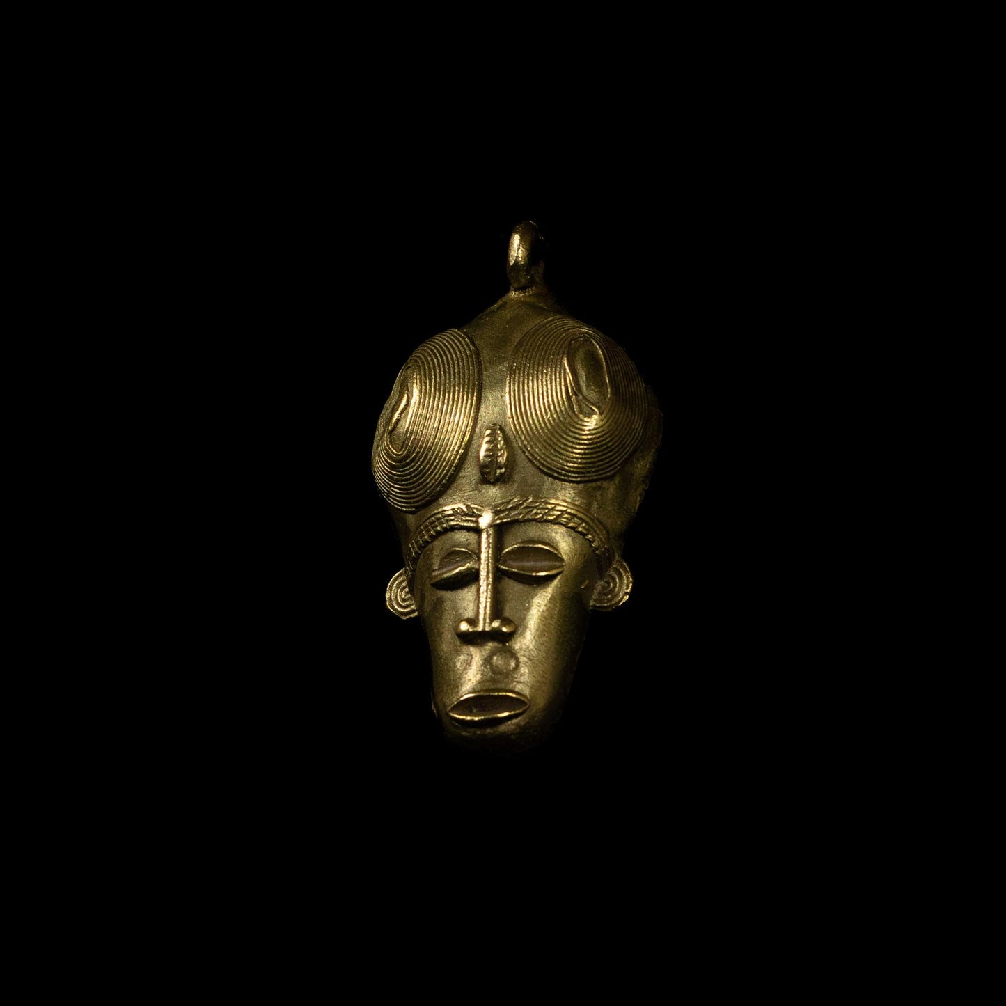 Mask Bronze Pendant