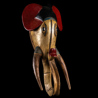 Wooden Elephant Mask from Ivory Coast