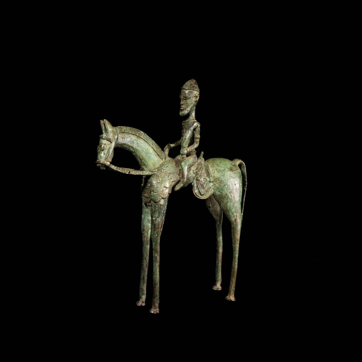 Bronze Horseman Sculpture from the Dagon Tribe of Mali
