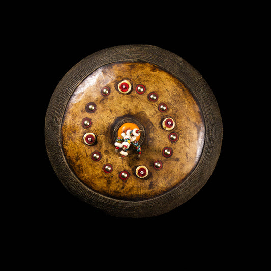 Wooden and Leather Ceremonial Shield from Cameroon WEIGHT REQD