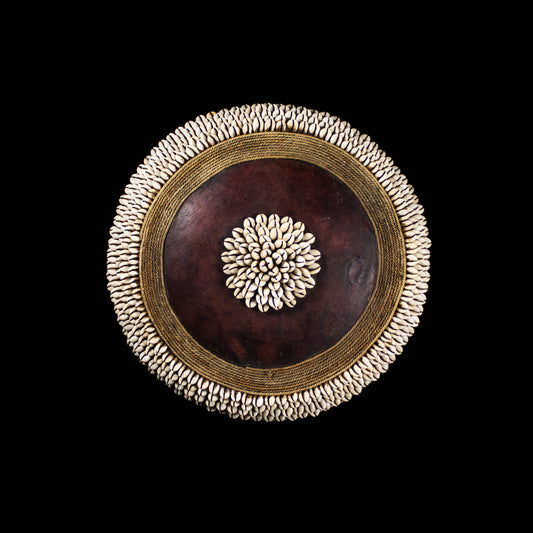 Leather and Wooden Ceremonial Shield from Cameroon