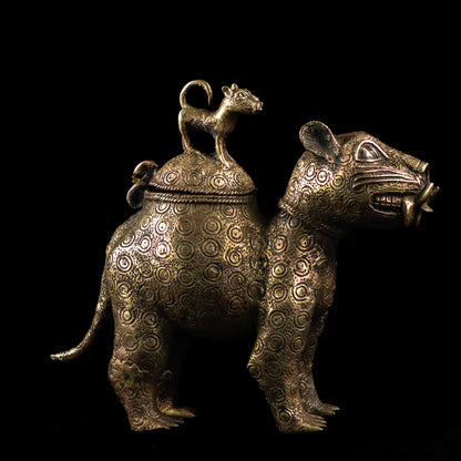 Bronze Leopard Vessel