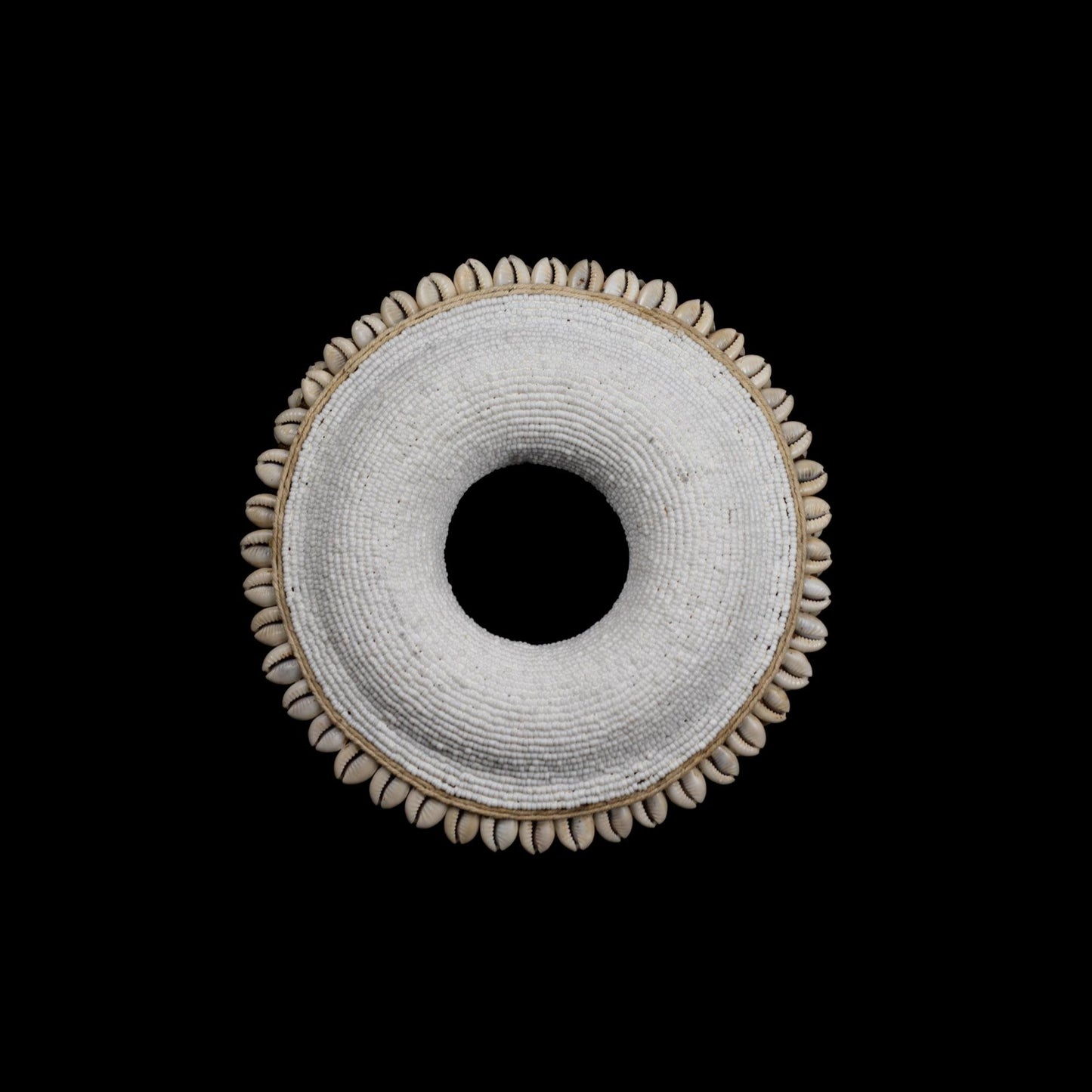 Beaded Cowrie Shell Bangle West Africa including stand