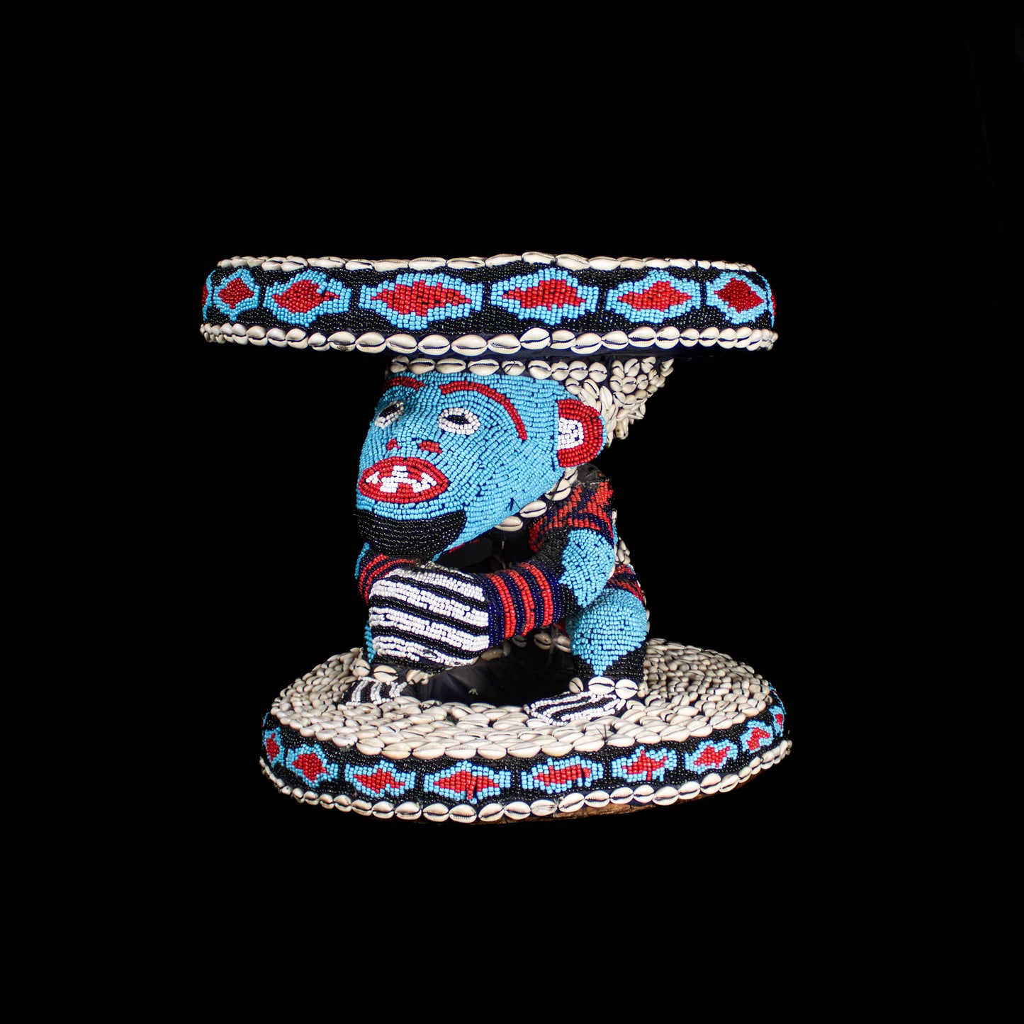 Beaded Bamileke stool from Cameroon