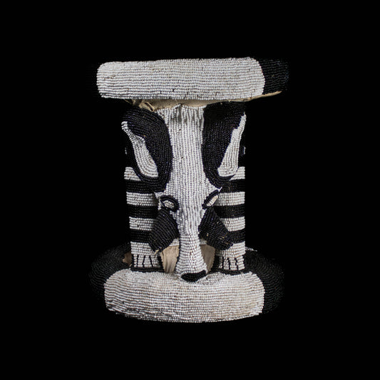 Beaded Bamileke stool from Cameroon