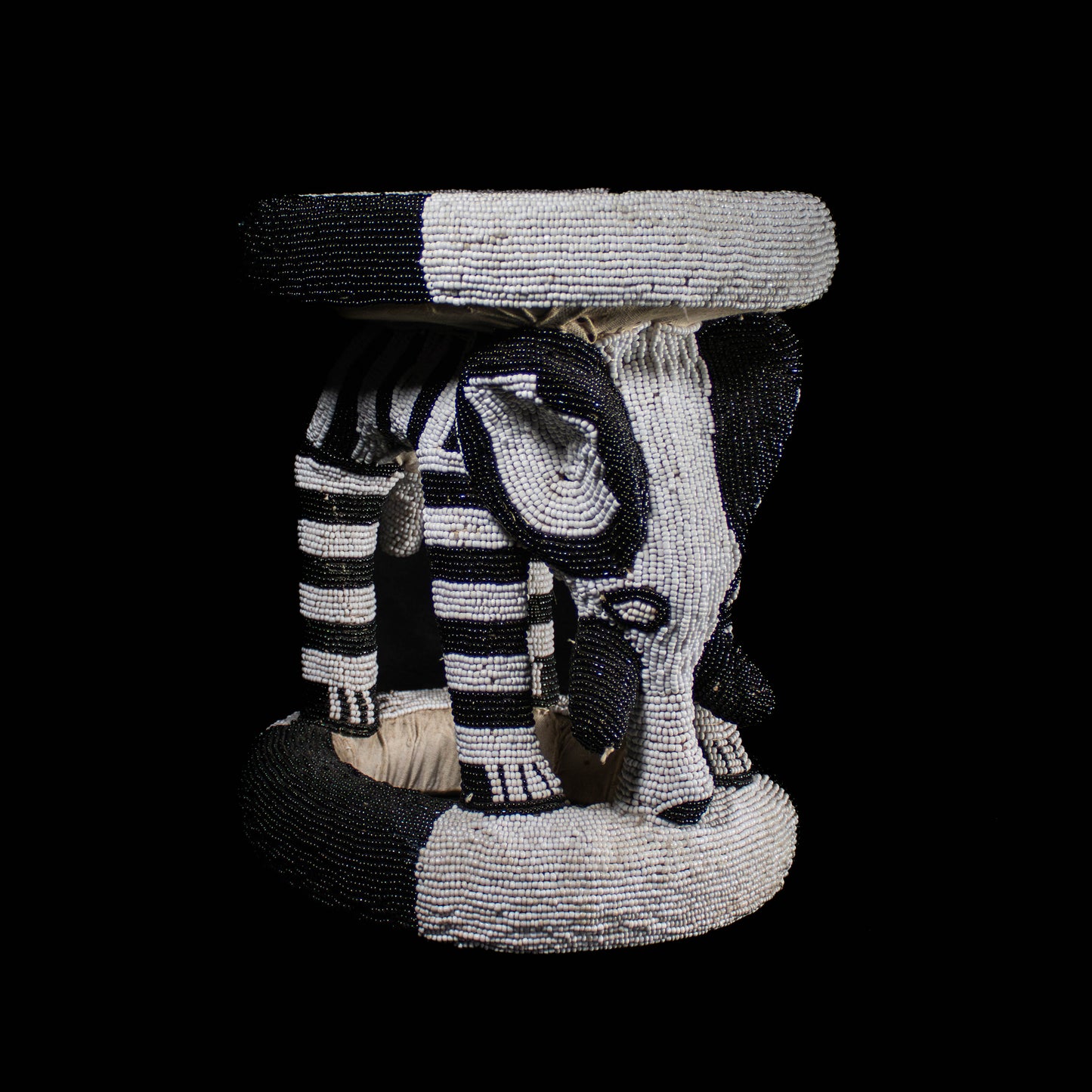 Beaded Bamileke stool from Cameroon