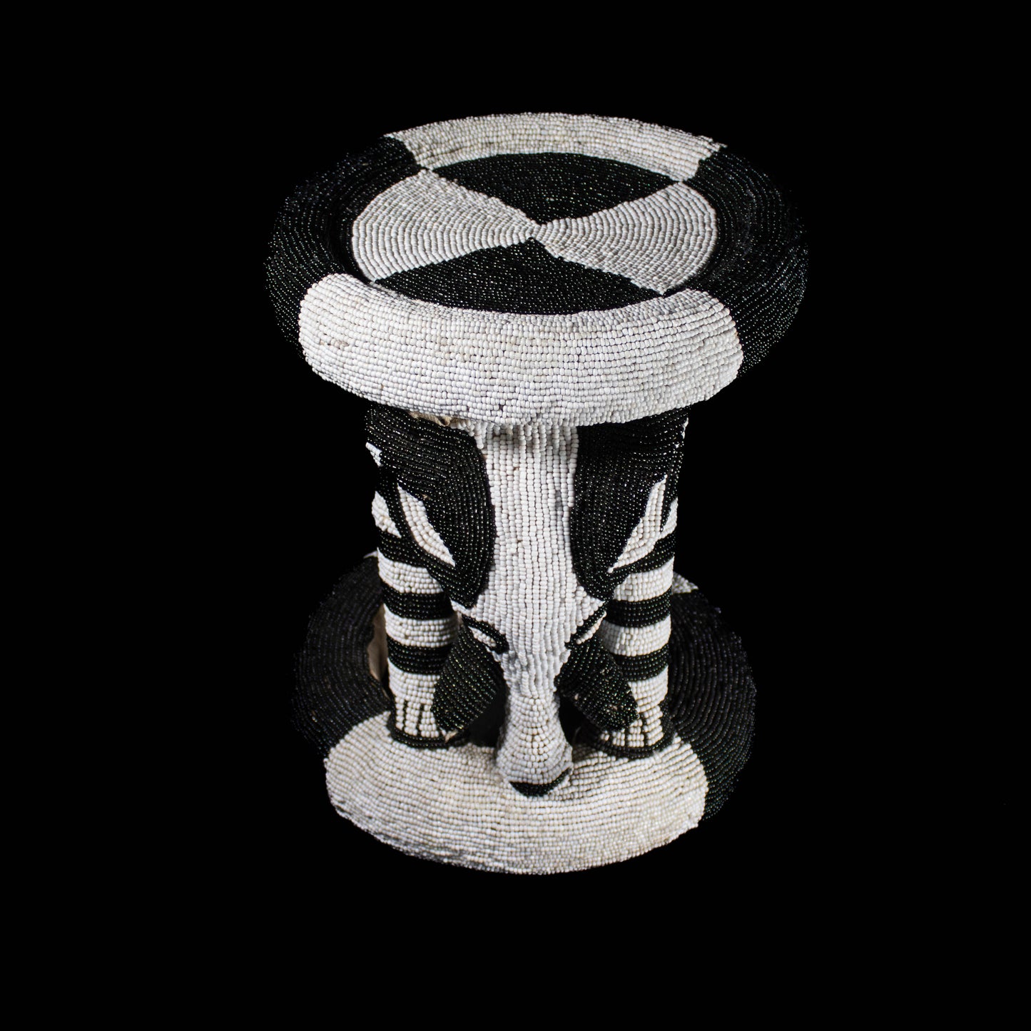 Beaded Bamileke stool from Cameroon