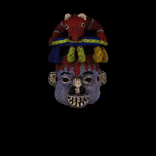 Beaded Bamoun Mask from Cameroon