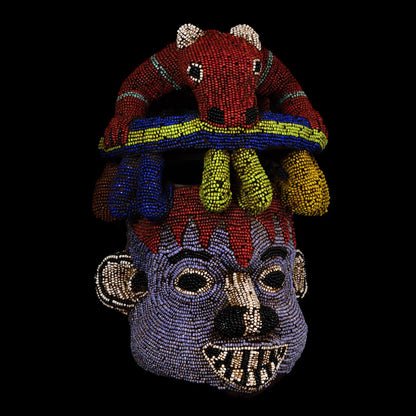 Beaded Bamoun Mask from Cameroon